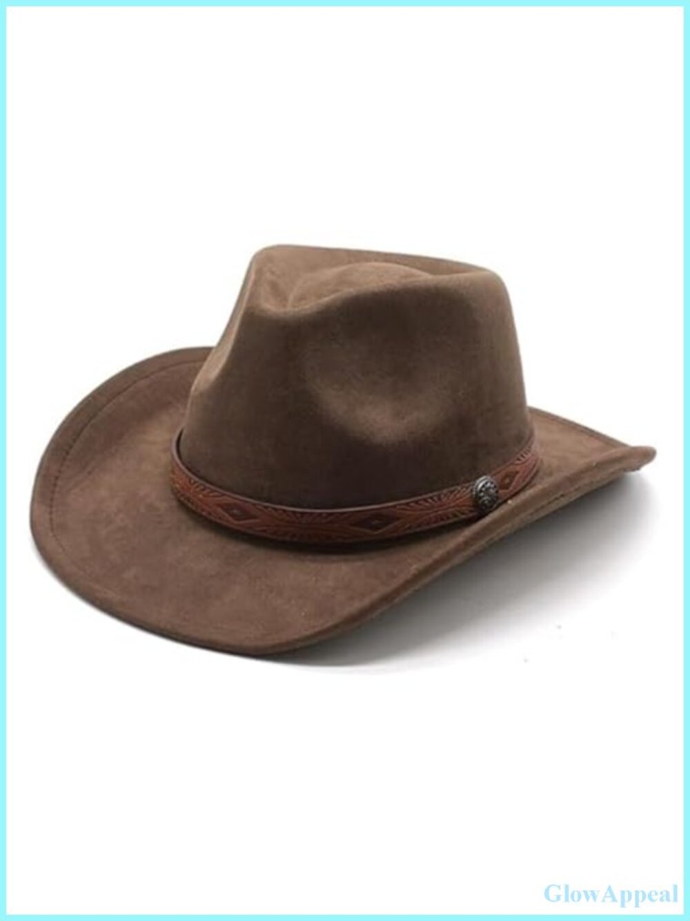 Wide Brim Felt Cowboy Hat, Adjustable Unisex Western Costume Accessory
